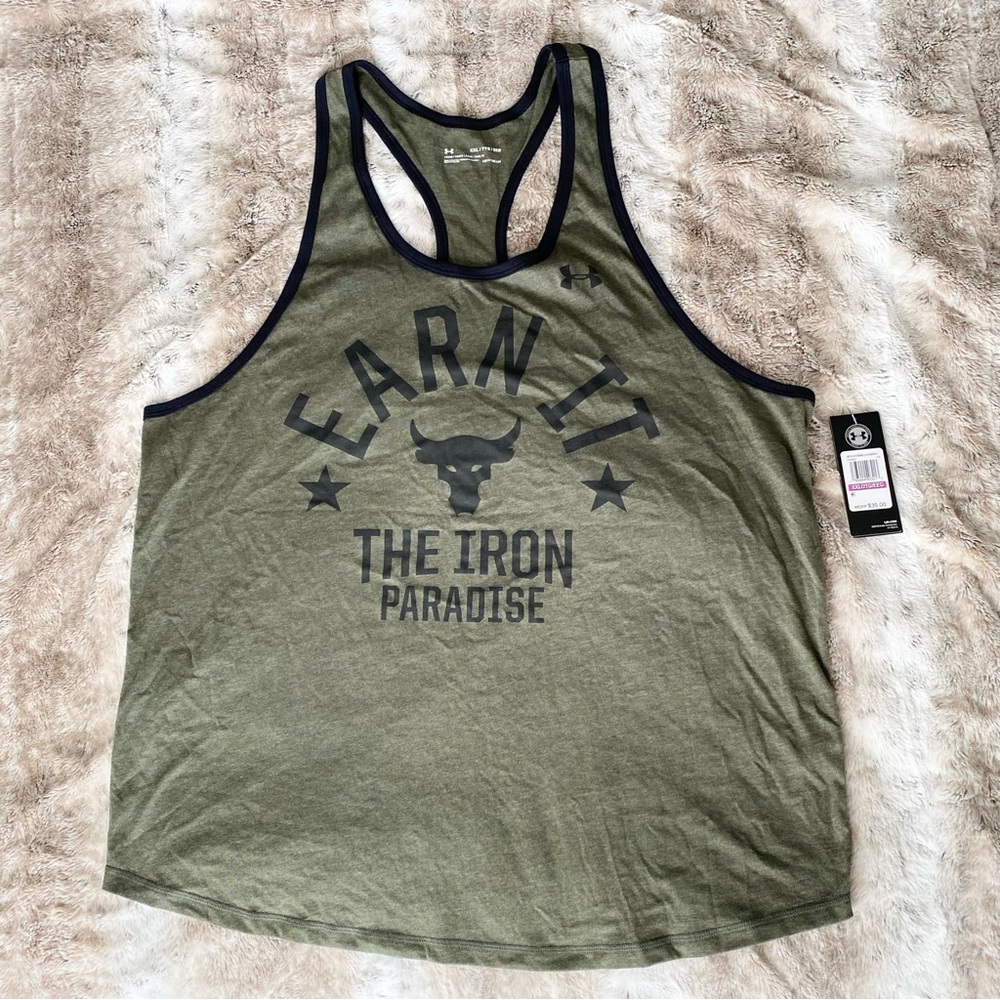 Under Armour The Rock Project Iron Paradise Tank. NWT